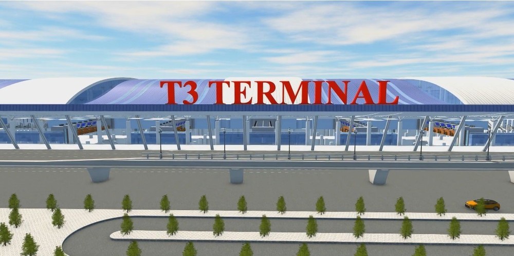 按規劃，將增建年服務能力達2000萬客次的新山一機場南面區域T3航站樓。