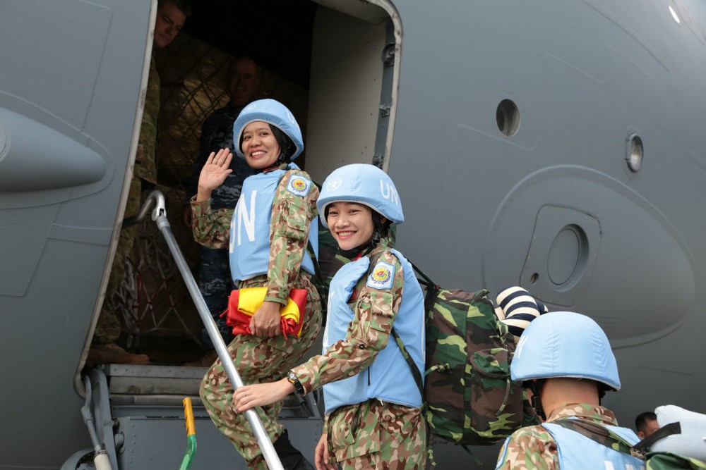 越南維和部隊的女軍人。（圖源：黃龍）