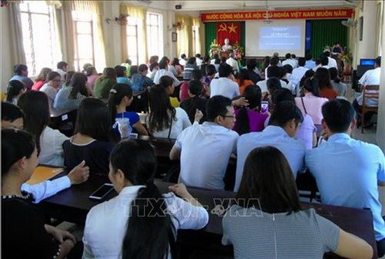 高棉語培訓班結業儀式現場一瞥。（圖源：越通社）