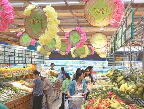 本市超市售賣由各合作社生產的農產品。