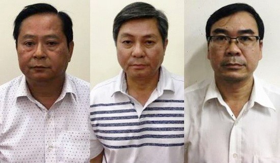 被暫時拘押的3名嫌疑人阮友信（左）、陶英傑（中）及張文細。（圖源：公安部）