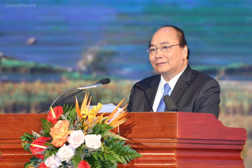 政府總理阮春福在2018年高平省投資、貿易與旅遊促進會議上致詞。（圖源：光孝）