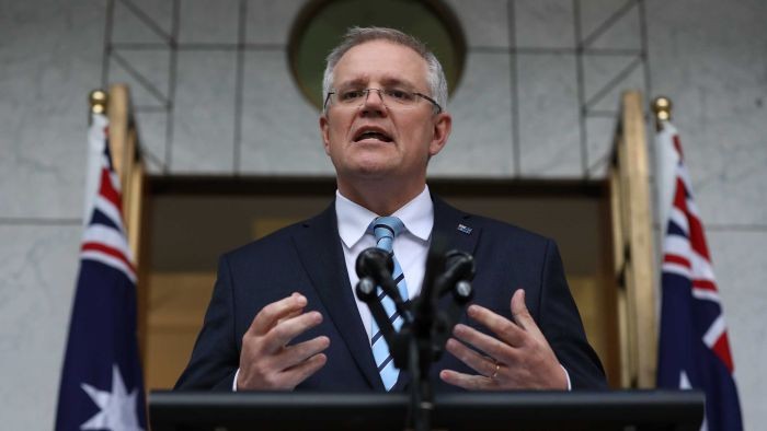 澳大利亞總理莫里森誓言要在明年的聯邦選舉前提交一份盈餘預算。（圖源：ABC News） 
