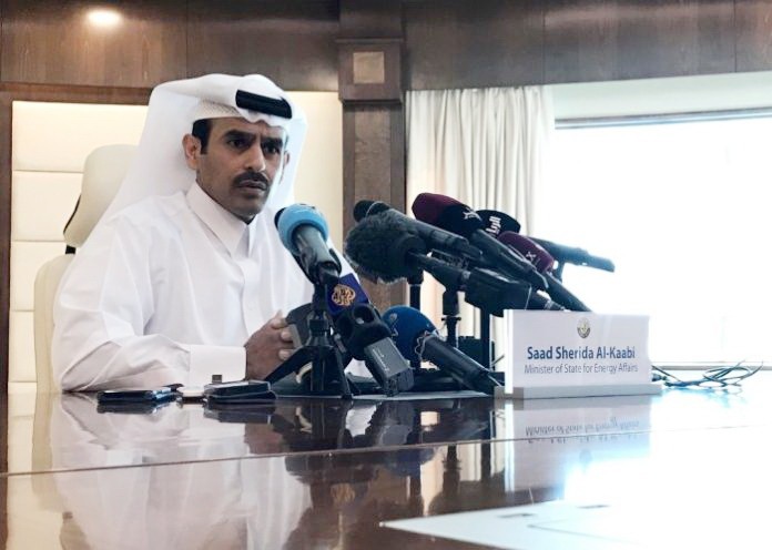 卡塔爾能源部長薩阿德卡比 3日在多哈舉行的記者會上，宣佈卡塔爾明年將退出OPEC，專注於天然氣生產。（圖源：AFP）