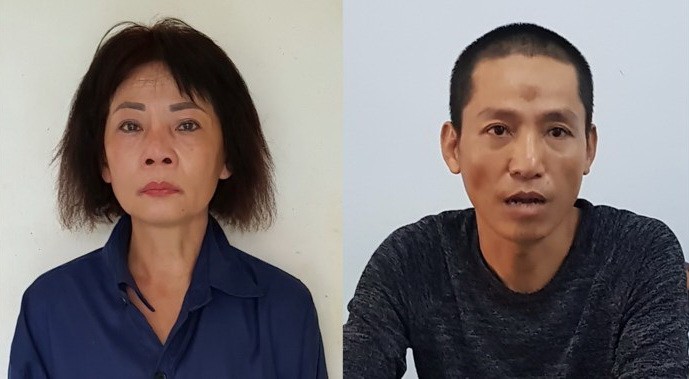 被起訴的2名嫌犯潘氏白雪（左）及阮芳大。