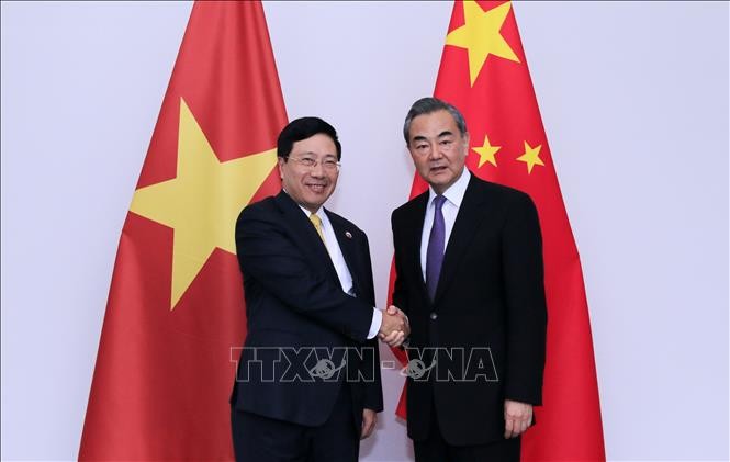 范平明副總理會見中國外長王毅。（圖源：越通社）