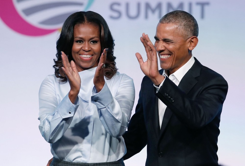 奧巴馬夫婦。（圖源：AFP）