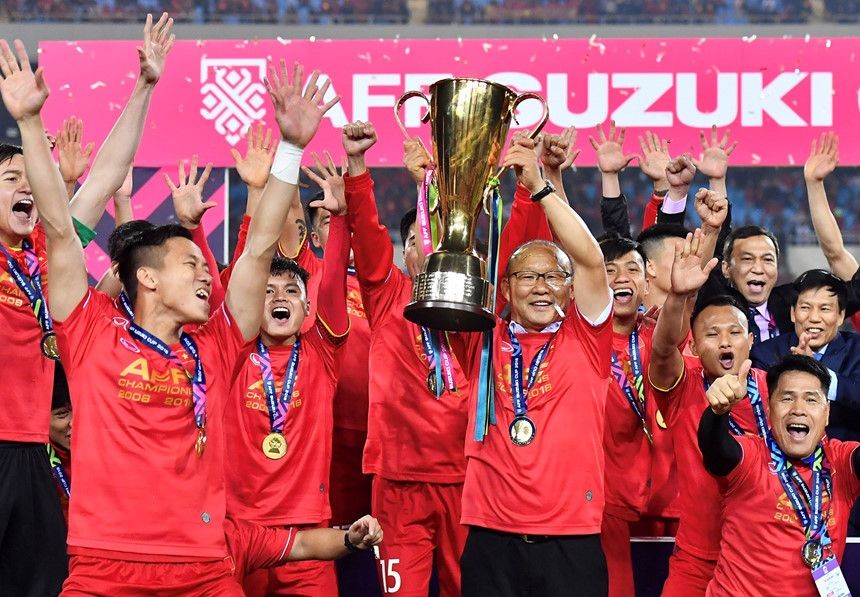 越南足選隊榮獲２０１８年東南亞ＡＦＦ盃決賽冠軍