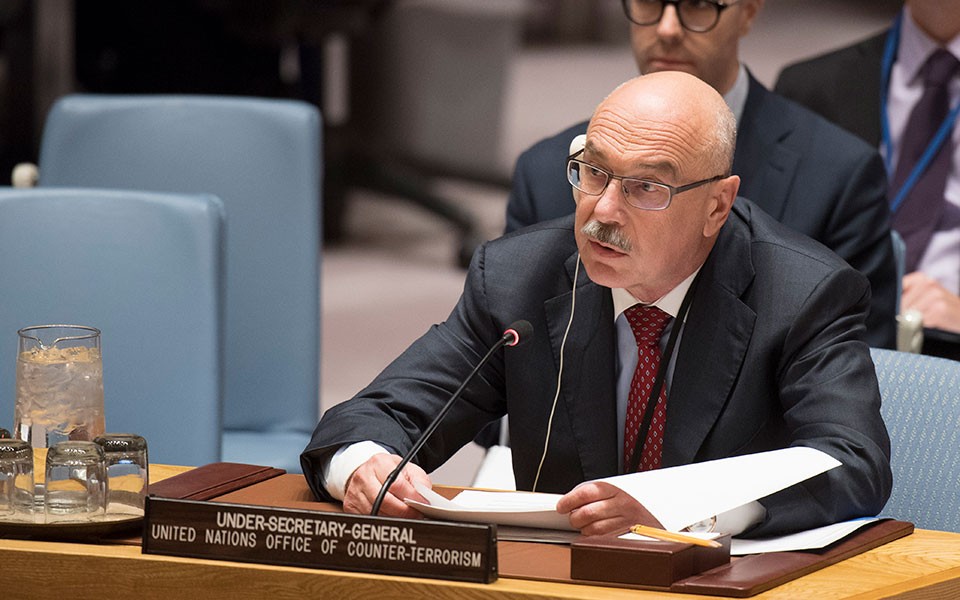 聯合國負責反恐事務的副秘書長沃龍科夫。（圖源：聯合國）