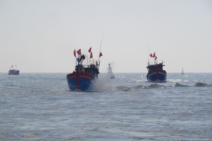 平州鄉漁船新春出海捕撈。（圖源：文性）