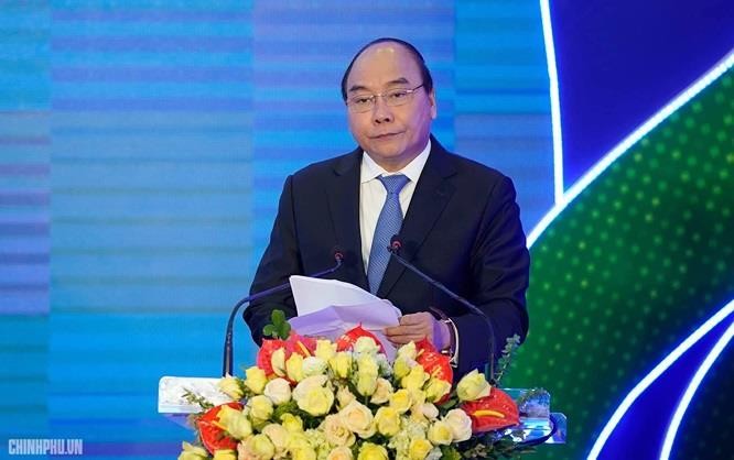 政府總理阮春福在發起儀式上，呼籲我國人民加強運動、步行、騎自行車、做體操等。（圖源：VGP）