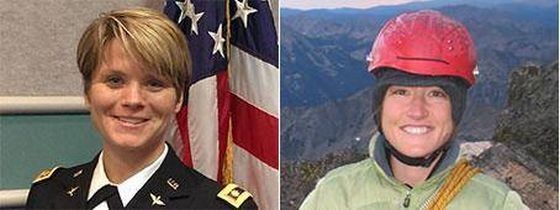  圖為美國女宇航員安妮·麥克萊恩（左）和克里斯蒂娜·科赫（右）的資料照片。（圖源：AP）