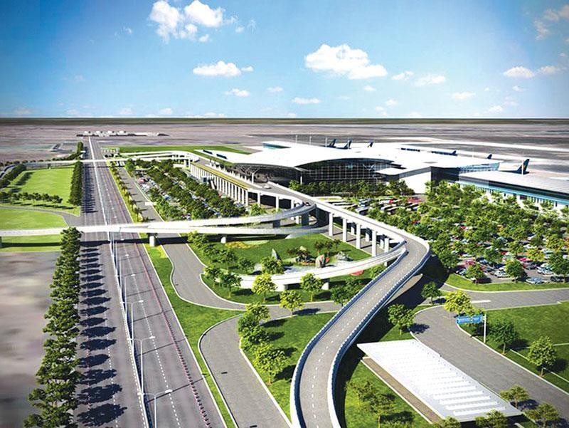 隆城機場可行性報告 5 月 30 日前須完成。圖為隆城機場效果圖。（圖源：越通社）