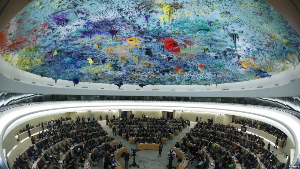 全球47個國家構成的聯合國人權理事會22日通過了由歐盟(EU)提交的強烈譴責朝鮮人權狀況的決議案。（圖源：路透社）