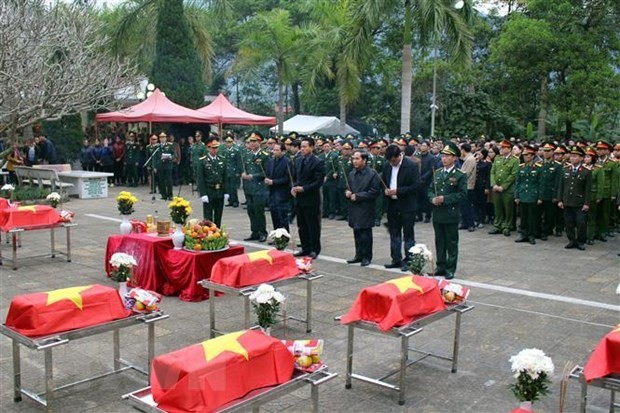 烈士骸骨追悼與改葬儀式。（示意圖源：越通社）