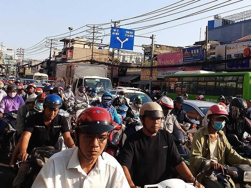 長征街從歐姬街至新圻新貴街路段交通經常堵塞。