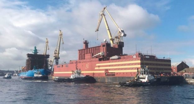 俄羅斯海上漂核電廠，計劃 2020 年 4 月完工啟用。（圖源：互聯網）