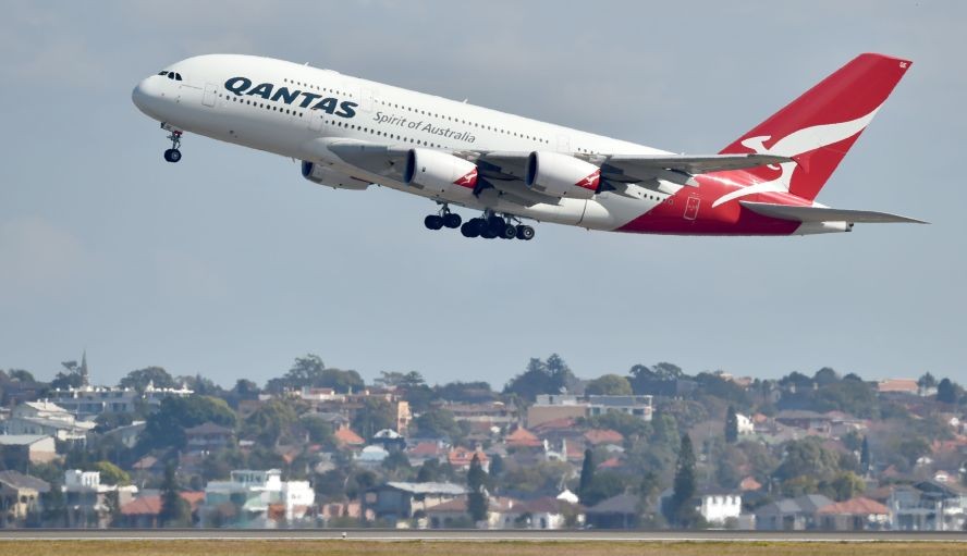 澳洲昆達士推出全球首個“無垃圾”航班。（圖源：AFP）