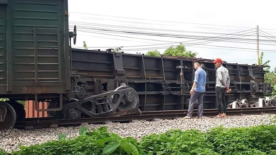 貨列車脫軌事故現場。（圖源：青松）