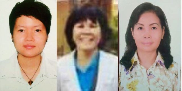 涉案的3名嫌犯范氏天霞（左）、黎富幸（中）及鄭氏紅花。（圖源：警方提供）