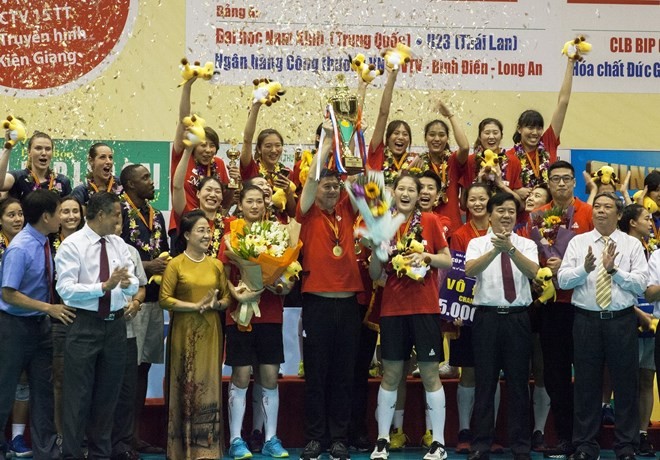 中國四川女子排球隊榮獲2019年平田VTV9盃國際女子排球比賽冠軍。