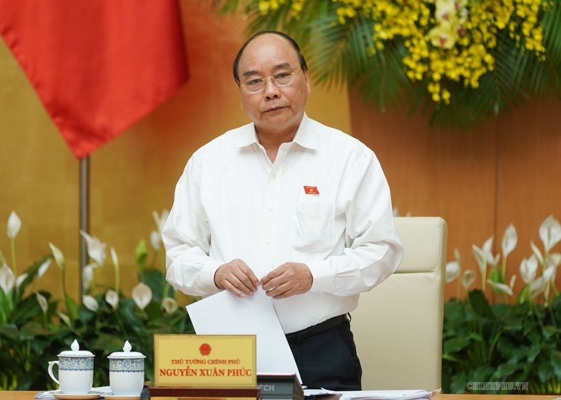 政府總理阮春福主持會議。（圖源：Chinhphu.vn）