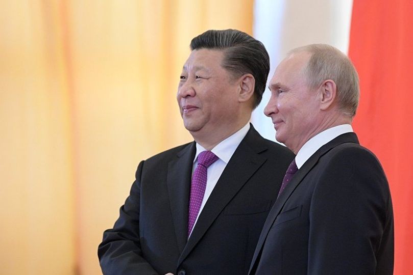 中國國家主席習近平(左)與俄羅斯總統普京。（圖源：Sputnik）