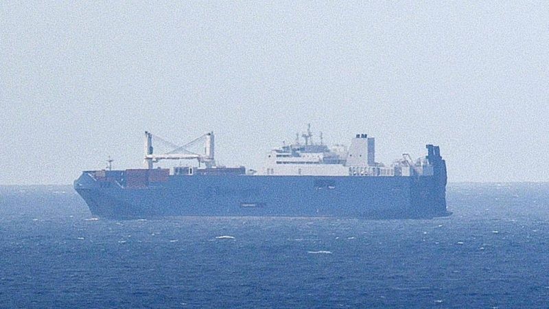 圖為在阿拉伯灣沙特的貨船。（示意圖源：AFP）