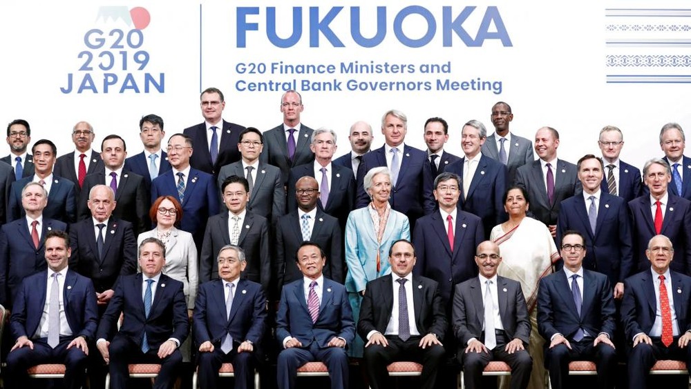 20國集團財長和央行行長會議與會者合影。（圖源：互聯網）