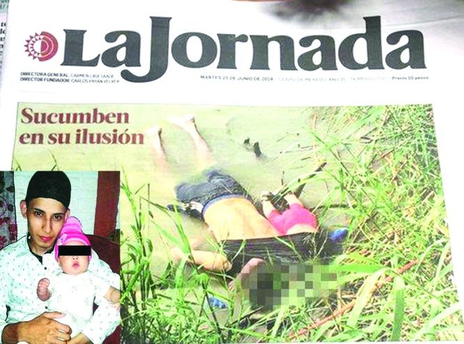 墨西哥《每日新聞報》版面，拉米雷斯及女兒。（圖源：互聯網）