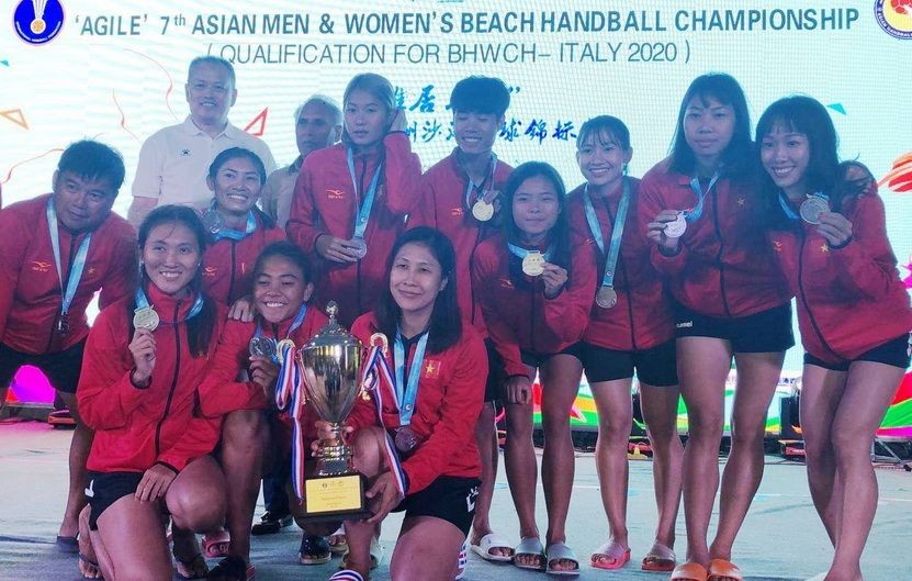 越南女子手球隊獲得世界沙灘手球賽入場券。（圖源：互聯網）