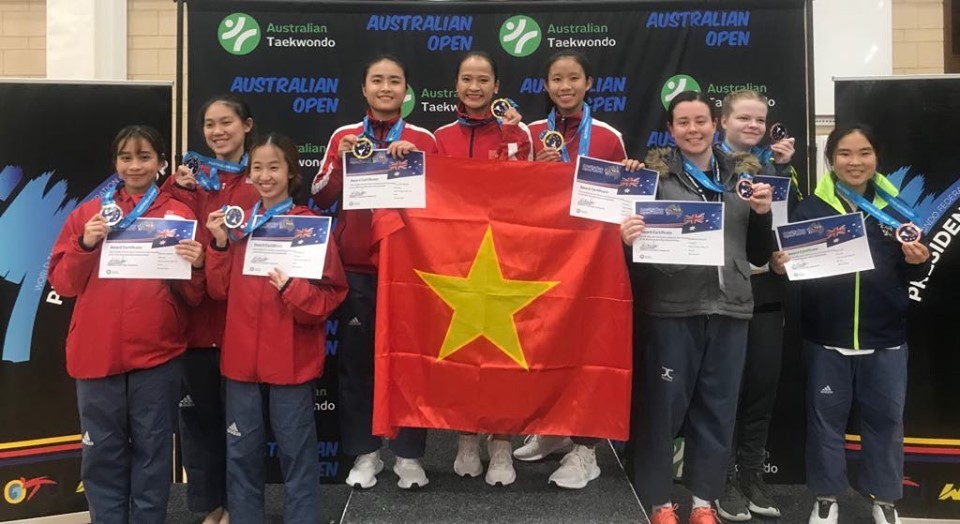 女子隊際標準拳套，越南奪得金牌。（圖源：互聯網）