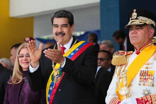 委內瑞拉總統馬杜羅出席閱兵式。（圖源：互聯網）