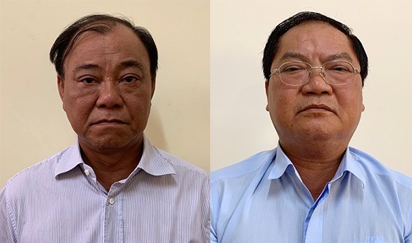 被扣押並起訴的2名嫌犯黎晉雄（左）和阮成美。（圖源：公安部）