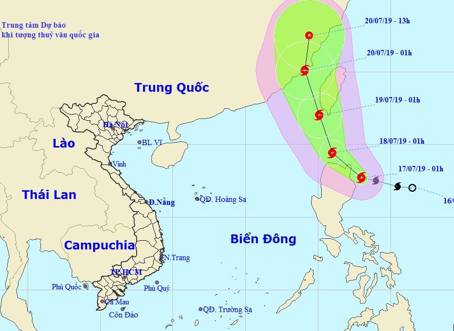 圖為丹娜絲(Danas)颱風移動方向。（圖源：國家水文氣象中心）