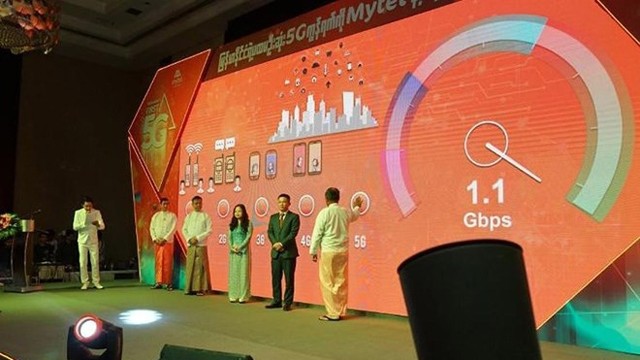 Viettel 集團旗下Mytel公司的5G技術正式亮相緬甸。（圖源：陳平）