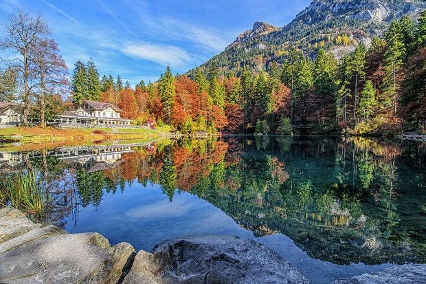 迷人的湖上秋色。（圖源：互聯網）