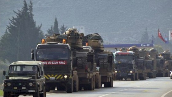 伊斯利布的土耳其車隊向恐怖分子運送彈藥。（圖源：互聯網）