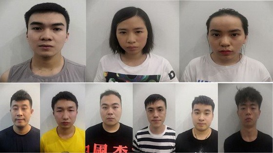 上排為3名越籍嫌犯；下排為6名中國籍嫌犯。（圖源：警方提供）