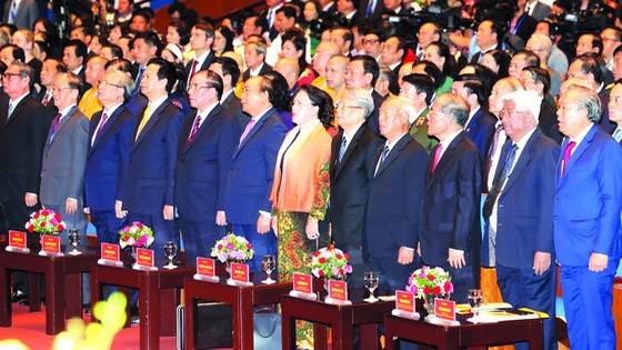 黨政領導出席大會。（圖源：越通社）