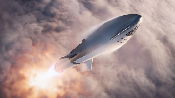 美國太空探索技術公司(SpaceX)總裁馬斯克宣佈，“星際飛船”(Starship) 將於1至2個月後實現首飛，飛行高度為6萬5000英尺。（示意圖源：互聯網）