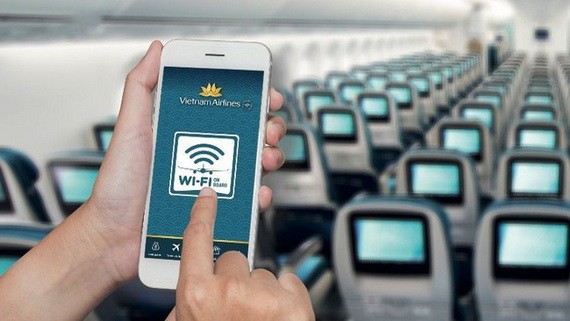 從本月10日起，由該航空公司開發的若干航班，將正式啟用無線網絡(Wifi)勞務。（示意圖源：越航）