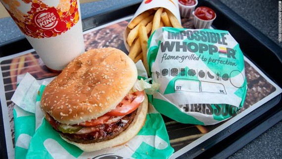 美國快餐連鎖店“漢堡王”宣佈，將在歐洲推出素肉版漢堡包。（圖源：互聯網）
