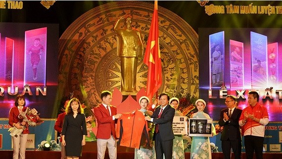 越南體育代表團出征儀式。（圖源：互聯網）