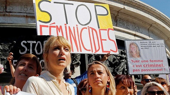 法國舉行反對針對女性暴力的集會。（圖源：互聯網）