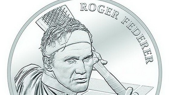 費德勒肖像銀幣。（圖源：互聯網）