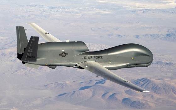 美軍RQ4環球鷹無人機被發現在朝鮮半島附近徘徊，相信是對朝鮮進行監視。（圖源：路透社）