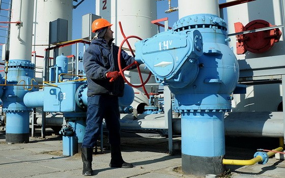 圖為俄羅斯天然氣公司的壓縮天然氣供應系統。（圖源：TASS）