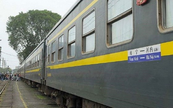 圖為河內-南寧國際聯運列車。（圖源：T.T）