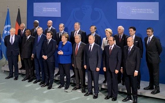 利比亞問題柏林峰會與會者合影。（圖源：互聯網）
